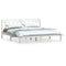 3100610 vidaXL Bed Frame without Mattress White Solid Wood 200x200 cm (810038+814115)
