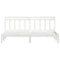 3100610 vidaXL Bed Frame without Mattress White Solid Wood 200x200 cm (810038+814115)