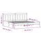 3100610 vidaXL Bed Frame without Mattress White Solid Wood 200x200 cm (810038+814115)