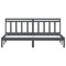 3100611 vidaXL Bed Frame without Mattress Grey Solid Wood 200x200 cm (810039+814116)