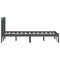 3100611 vidaXL Bed Frame without Mattress Grey Solid Wood 200x200 cm (810039+814116)