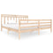 3100674 vidaXL Bed Frame without Mattress Solid Wood 200x200 cm (810450+814114)