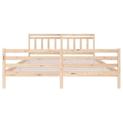 3100674 vidaXL Bed Frame without Mattress Solid Wood 200x200 cm (810450+814114)
