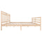 3100674 vidaXL Bed Frame without Mattress Solid Wood 200x200 cm (810450+814114)