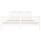 3100675 vidaXL Bed Frame without Mattress White Solid Wood 200x200 cm (810451+814115)