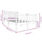 vidaXL Bed Frame without Mattress Double Solid Wood
