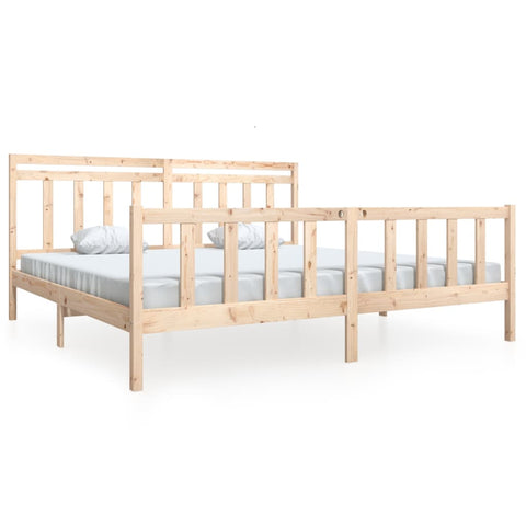 3100978 vidaXL Bed Frame without Mattress Solid Wood 200x200 cm (810102+814114)