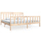 3100978 vidaXL Bed Frame without Mattress Solid Wood 200x200 cm (810102+814114)