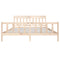 3100978 vidaXL Bed Frame without Mattress Solid Wood 200x200 cm (810102+814114)