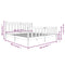 3100978 vidaXL Bed Frame without Mattress Solid Wood 200x200 cm (810102+814114)