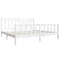 3100979 vidaXL Bed Frame without Mattress White Solid Wood 200x200 cm (810103+814115)