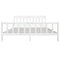 3100979 vidaXL Bed Frame without Mattress White Solid Wood 200x200 cm (810103+814115)
