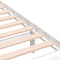 3100979 vidaXL Bed Frame without Mattress White Solid Wood 200x200 cm (810103+814115)