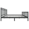 3100980 vidaXL Bed Frame without Mattress Grey Solid Wood 200x200 cm (810104+814116)