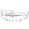 3100980 vidaXL Bed Frame without Mattress Grey Solid Wood 200x200 cm (810104+814116)