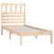 vidaXL Bed Frame without Mattress 75x190 cm Small Single Small Single Solid Wood Pine