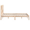 vidaXL Bed Frame without Mattress 120x190 cm Small Double  Solid Wood Pine