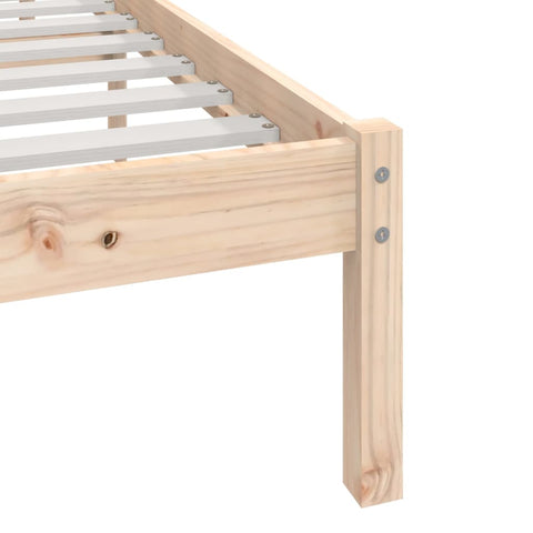 vidaXL Bed Frame without Mattress Solid Wood Pine 140x190 cm