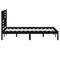 vidaXL Bed Frame without Mattress Black Solid Wood Pine 140x190 cm