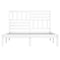vidaXL Bed Frame without Mattress White Solid Wood Pine 120x200 cm