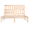 vidaXL Bed Frame without Mattress 150x200 cm King Size King Size Solid Wood Pine