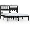 vidaXL Bed Frame without Mattress Black 150x200 cm King Size  Solid Wood Pine