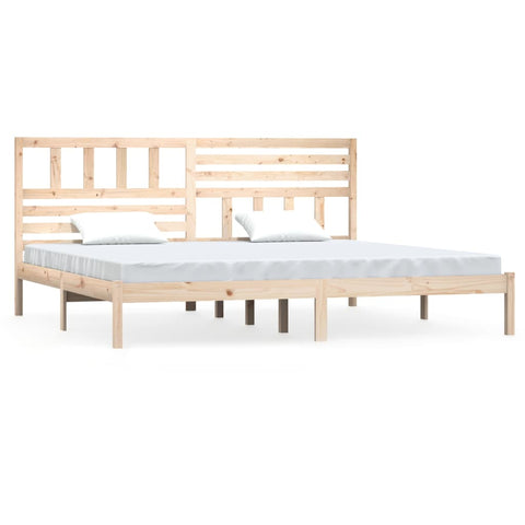 vidaXL Bed Frame without Mattress 180x200 cm Super King  Solid Wood Pine
