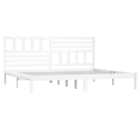 vidaXL Bed Frame without Mattress White 180x200 cm Super King  Solid Wood Pine