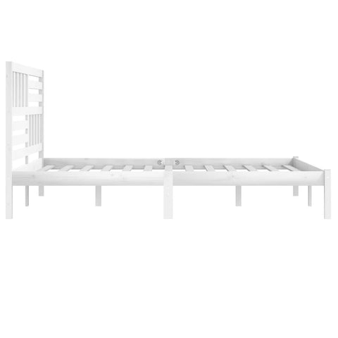 vidaXL Bed Frame without Mattress White 180x200 cm Super King  Solid Wood Pine