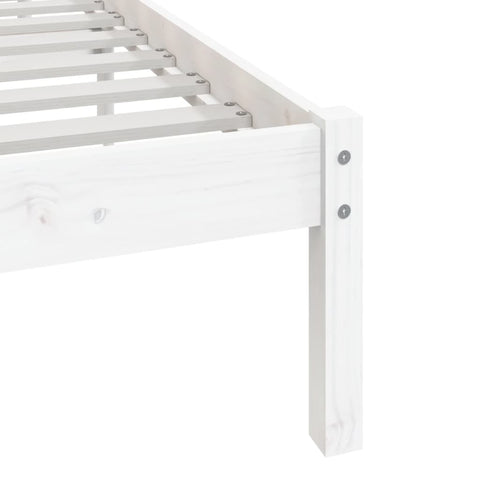 vidaXL Bed Frame without Mattress White 180x200 cm Super King  Solid Wood Pine