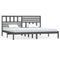 vidaXL Bed Frame without Mattress Grey Solid Wood Pine 200x200 cm