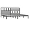 vidaXL Bed Frame without Mattress Grey Solid Wood Pine 200x200 cm