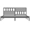 vidaXL Bed Frame without Mattress Grey Solid Wood Pine 200x200 cm