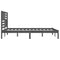 vidaXL Bed Frame without Mattress Grey Solid Wood Pine 200x200 cm