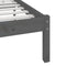 vidaXL Bed Frame without Mattress Grey Solid Wood Pine 200x200 cm