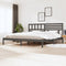 vidaXL Bed Frame without Mattress Grey Solid Wood Pine 200x200 cm