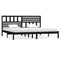 vidaXL Bed Frame without Mattress Black Solid Wood Pine 200x200 cm