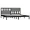 vidaXL Bed Frame without Mattress Black Solid Wood Pine 200x200 cm