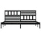 vidaXL Bed Frame without Mattress Black Solid Wood Pine 200x200 cm
