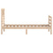 vidaXL Bed Frame without Mattress 75x190 cm Small Single Small Single Solid Wood
