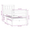 vidaXL Bed Frame without Mattress 75x190 cm Small Single Small Single Solid Wood