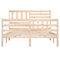 vidaXL Bed Frame without Mattress 120x190 cm Small Double Small Double Solid Wood