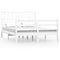 vidaXL Bed Frame without Mattress White 120x190 cm Small Double  Solid Wood