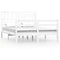 vidaXL Bed Frame without Mattress White Solid Wood 120x200 cm