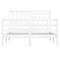 vidaXL Bed Frame without Mattress White Solid Wood 120x200 cm