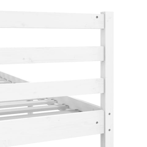 vidaXL Bed Frame without Mattress White Solid Wood 120x200 cm