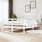 vidaXL Bed Frame without Mattress White Solid Wood 120x200 cm