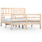 vidaXL Bed Frame without Mattress Solid Wood 140x200 cm