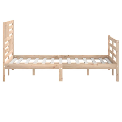 vidaXL Bed Frame without Mattress 150x200 cm King Size King Size Solid Wood
