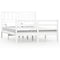 vidaXL Bed Frame without Mattress White Solid Wood 160x200 cm